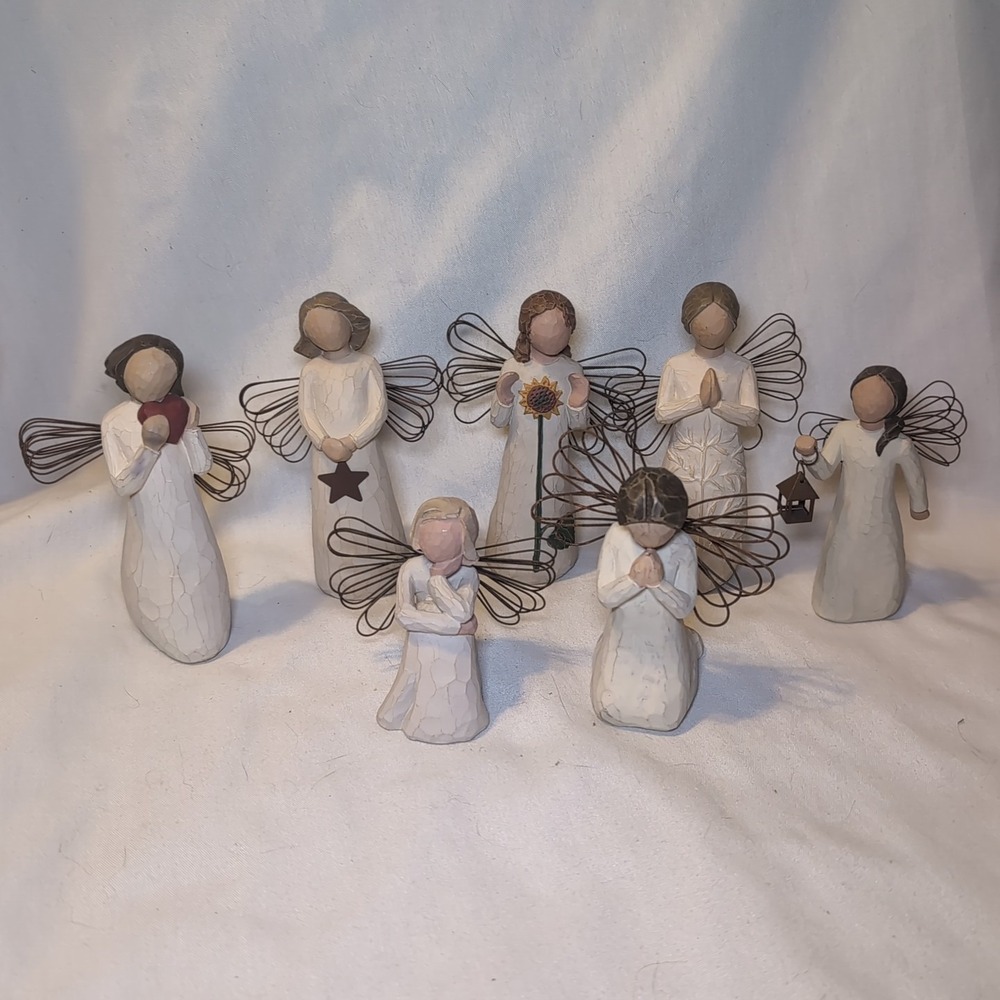 7x Willow Tree Angel Figurines - Susan Lordi Demdaco 3.5"-5"
